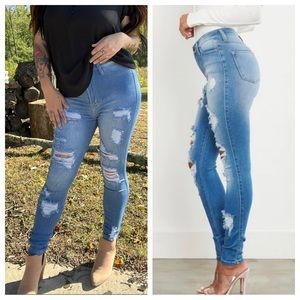 Vibrant M.i.U Show Them Up High-waisted Distressed Jeggings Jeans Sz 5/26